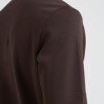 Felpa uomo girocollo in pile marrone SH9608 SKB LACOSTE 
