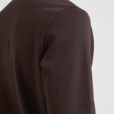 Felpa uomo girocollo in pile marrone SH9608 SKB LACOSTE 