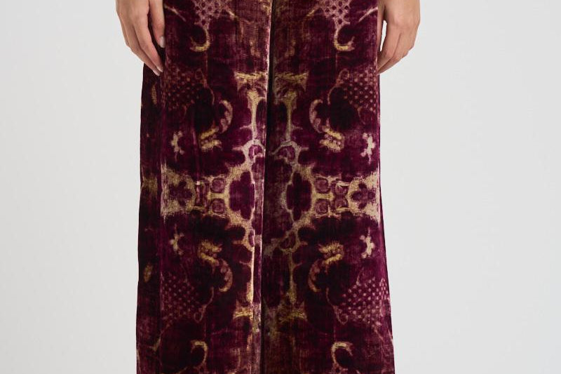 Pantalone ampio in ciniglia stampata 12599 516594 PIERRE-LOUIS MASCIA 