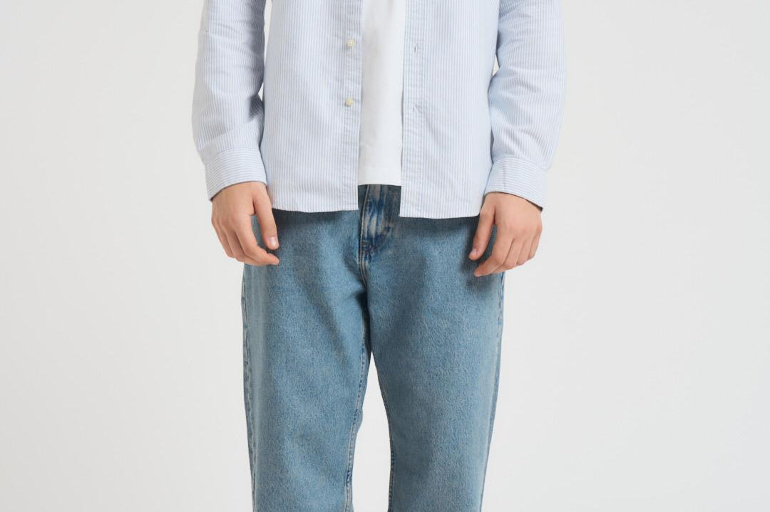 Camicia uomo a righe celeste 710549084 009 RALPH LAUREN 