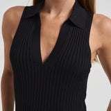 Top a coste scollo a V donna KENZIE BLACK IRO 