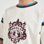 T-shirt uomo bianca e marrone TS293 CO248OFFWHITE DROLE DE MONSIEUR 