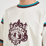 T-shirt uomo bianca e marrone TS293 CO248OFFWHITE DROLE DE MONSIEUR 