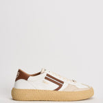 Sneakers uomo Vintage Whale bianche e marrone VINTAGE BARK PURAAI 