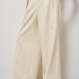 Pantalone donna Lou a palazzo gessato panna 10863 MTL66 ANINE BING 