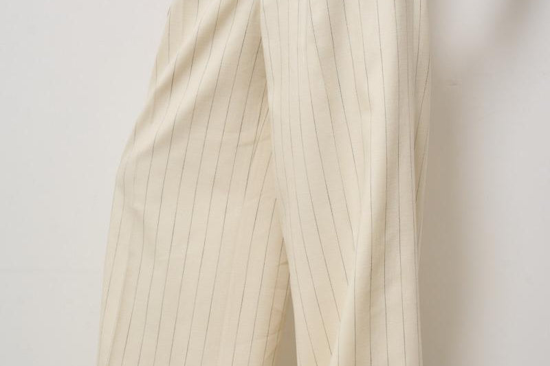 Pantalone donna Lou a palazzo gessato panna 10863 MTL66 ANINE BING 