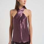 Top Zeyne in raso donna T180959A MAUVE THE ANDAMANE 