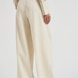 Pantalone donna Lou a palazzo gessato panna 10863 MTL66 ANINE BING 