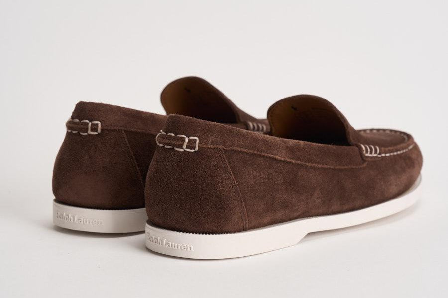Mocassino uomo in suede marrone 803P09766 001 RALPH LAUREN 