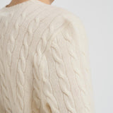 Maglia uomo a trecce panna 710876762 010 RALPH LAUREN 