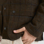 Giubbotto uomo Bedale in lana check marrone MWO0288 OL91 BARBOUR 