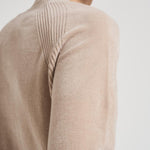 Maglia uomo girocollo in ciniglia beige W25132 32 RRD 