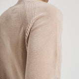 Maglia uomo girocollo in ciniglia beige W25132 32 RRD 