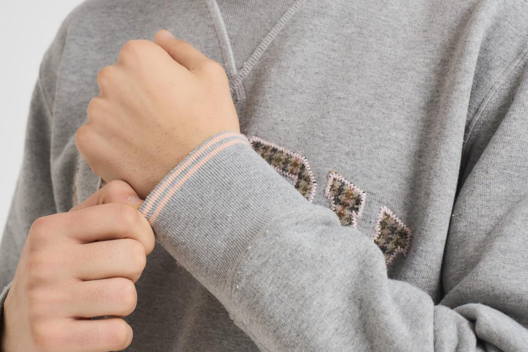 Felpa uomo College grigia SWPM U4HX AUTRY 