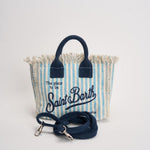 Borsa donna Vanity Mini a righe celeste VANITYMINI 03449L MC2 SAINT BARTH 