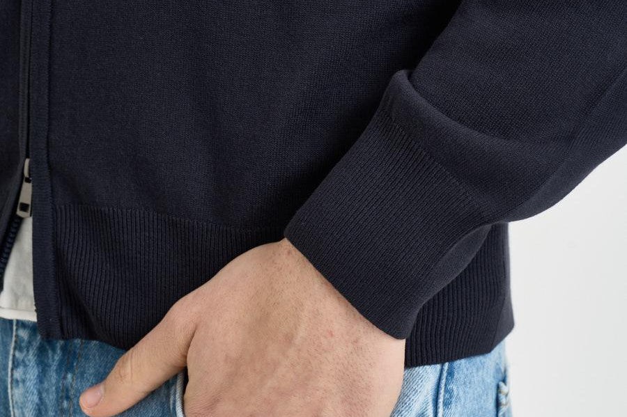 Maglia uomo fullzip blu notte M040224 151 ACCADEMIE TESSILI 