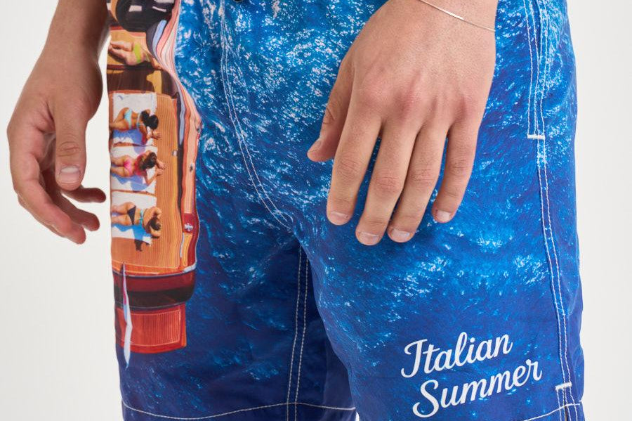 Costume uomo con stampa mare RDBOATVINTAGELIFE 61 MC2 SAINT BARTH 