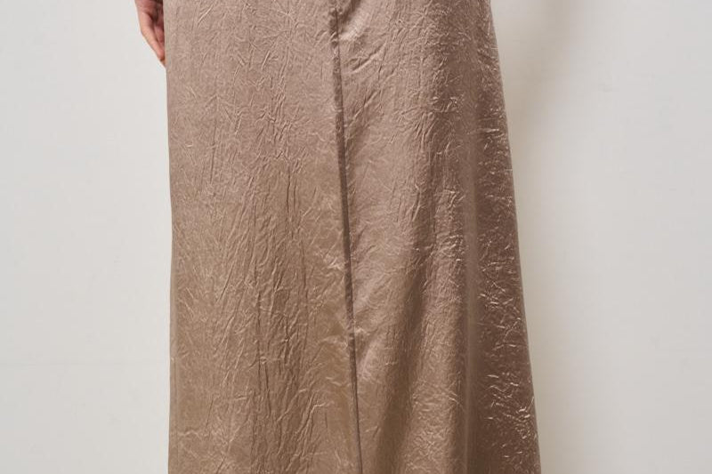 Gonna donna lunga satinata tortora 31125 8934 FILIPPA K 