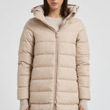 Piumino donna in nylon midi beige PI0660D 1985 HERNO 