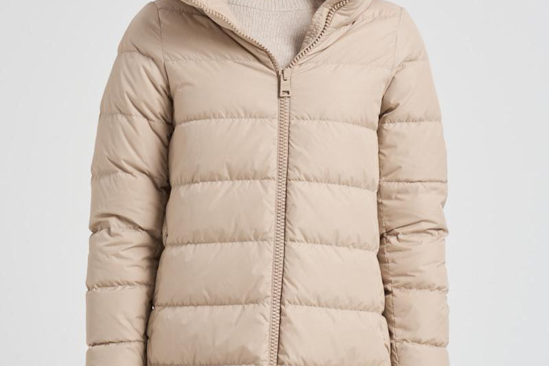 Piumino donna in nylon midi beige PI0660D 1985 HERNO 