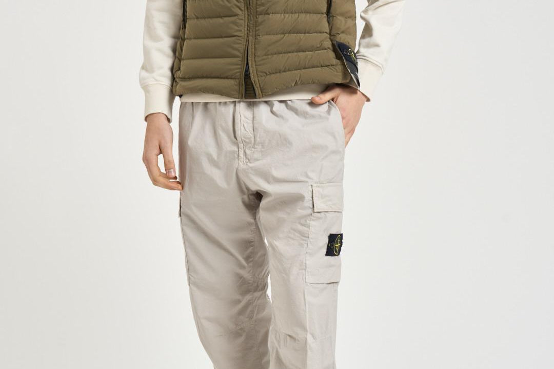 Gilet uomo con zip verde oliva G100007 S0183V005G STONE ISLAND 