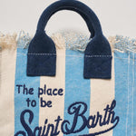 Borsa donna Vanity Mini a righe celeste VANITYMINI 03300H MC2 SAINT BARTH 