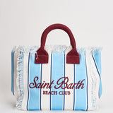 Borsa donna Colette a righe celeste e bianca COLETTE 00938L MC2 SAINT BARTH 