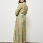 Abito donna lamé verde 13918 6014 FORTE FORTE 