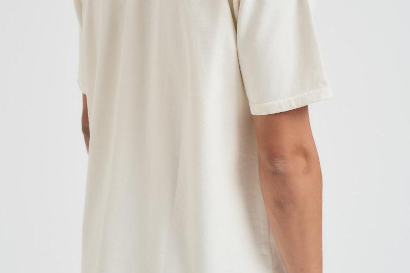 T-shirt uomo girocollo con stampa verde TT11012 VINTAGEWHITE0028 RHUDE 