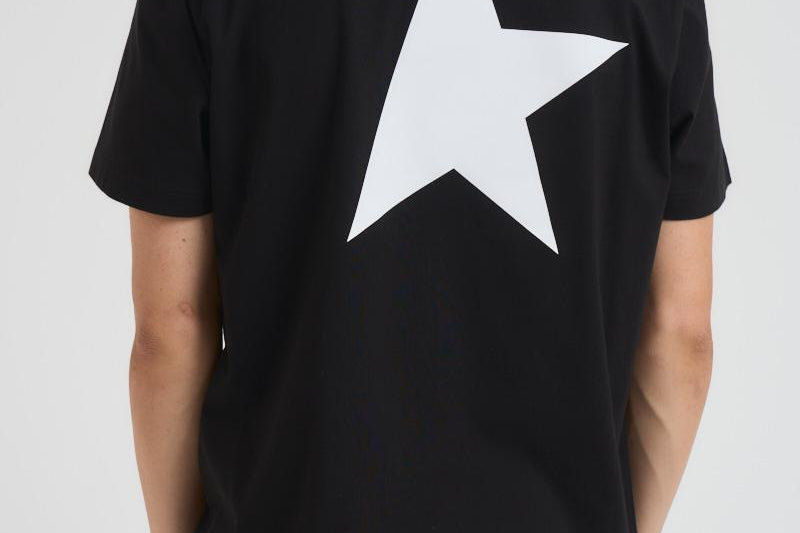 T-shirt uomo con stampa nera GMP01220 P00087980203 GOLDEN GOOSE 