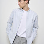 Camicia uomo a righe celeste 710549084 009 RALPH LAUREN 