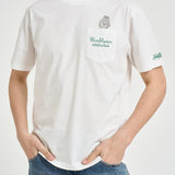 T-shirt uomo girocollo bianca Wimbledon TENNISWATCH 01NEMB MC2 SAINT BARTH 