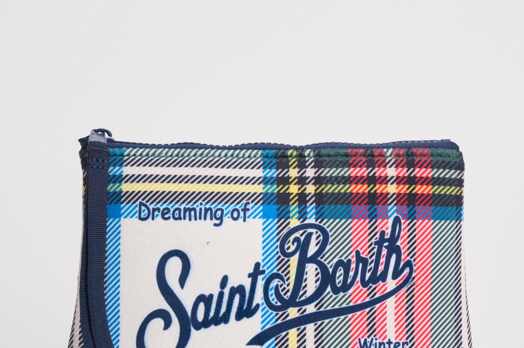 Pochette donna Aline con stampa tartan ALINE TARTAN10 MC2 SAINT BARTH 