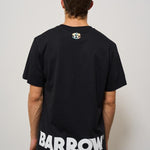 T-shirt uomo girocollo nera con logo ATH087 110 BARROW 
