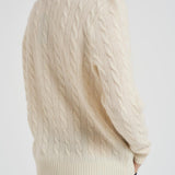 Maglia uomo a trecce panna 710876762 010 RALPH LAUREN 