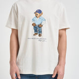 T-shirt uomo bear bianca 710B14615 001 RALPH LAUREN 