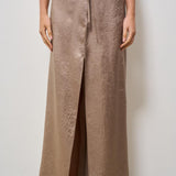 Gonna donna lunga satinata tortora 31125 8934 FILIPPA K 