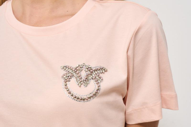 T-shirt donna girocollo rosa 103320 A2G7N38 PINKO 