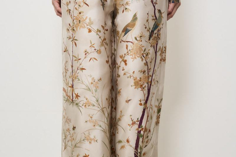 Pantalone donna Aloe in seta 12450 515543 PIERRE-LOUIS MASCIA 