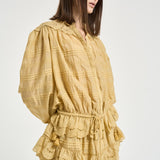 Blusa donna Polly con pizzo giallo pastello HT0767FA D1J05E10LC MARANT ETOILE 