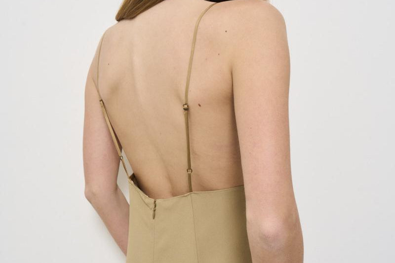 Abito donna satinato Enver beige 13565 DUNE3088 FORTE FORTE 