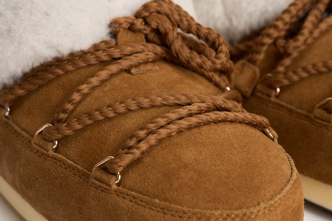 Stivale donna in pelle scamosciata marrone 1470090 ML06COGNACNATURAL MOON BOOT 