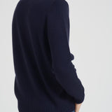 Maglia uomo girocollo con ricamo blu BOMBARDLT 61EMB MC2 SAINT BARTH 