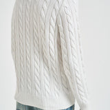 Maglia uomo a trecce bianca 710775885 033 RALPH LAUREN 