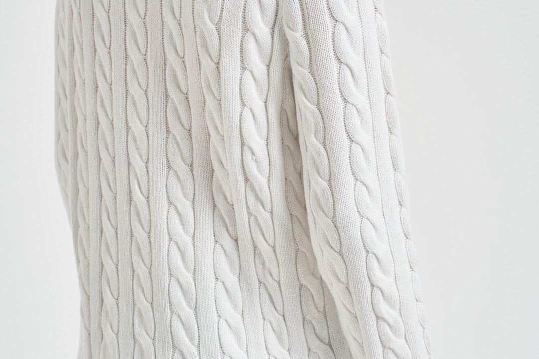 Maglia uomo a trecce bianca 710775885 033 RALPH LAUREN 