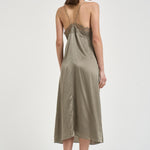 Abito donna lungo verde oliva BAILAR OLIVEGREEN IRO 