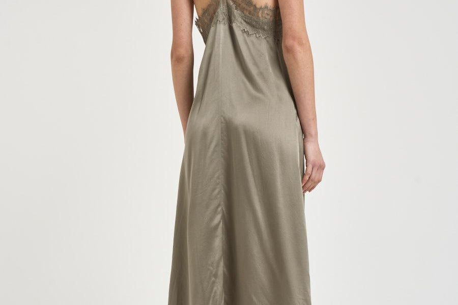 Abito donna lungo verde oliva BAILAR OLIVEGREEN IRO 