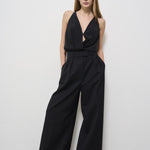Pantalone donna over Lou neri 10389 BLACK ANINE BING 
