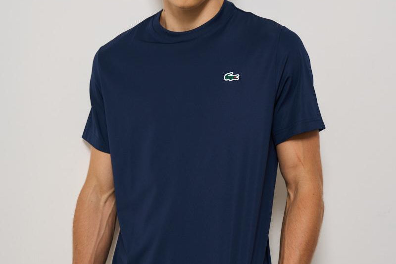 T-shirt uomo girocollo blu TH8920 166 LACOSTE 