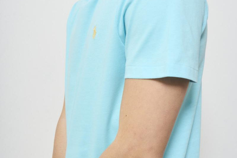 T-shirt uomo girocollo celeste 710671438 407 RALPH LAUREN 